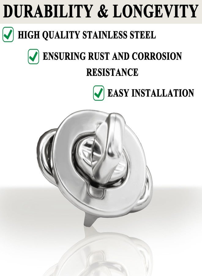 Niuohoy 30 Sets Twist Lock Fasteners Twist Lock Common Sense Fastener, 304 Stainless Steel Plated Rotating Button Fasteners for Boats Sailboats RVs Dinghies and Caravans - Image 4