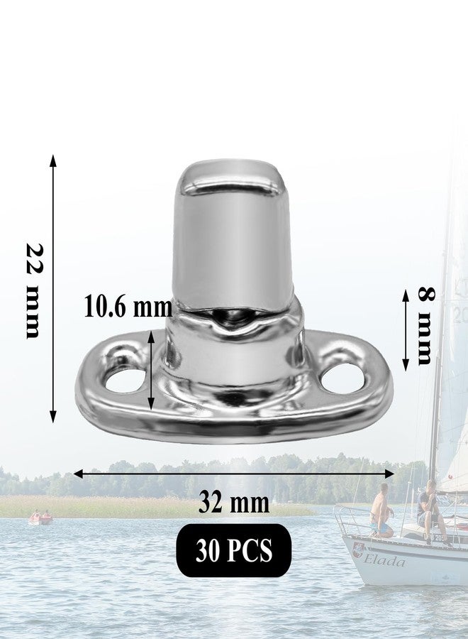 Niuohoy 30 Sets Twist Lock Fasteners Twist Lock Common Sense Fastener, 304 Stainless Steel Plated Rotating Button Fasteners for Boats Sailboats RVs Dinghies and Caravans - Image 2