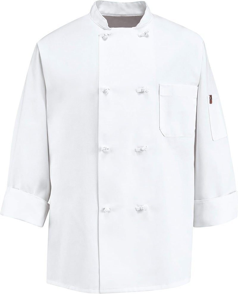 Chef Designs Men's Original Eight Knot Button Chef Coat - Image 2