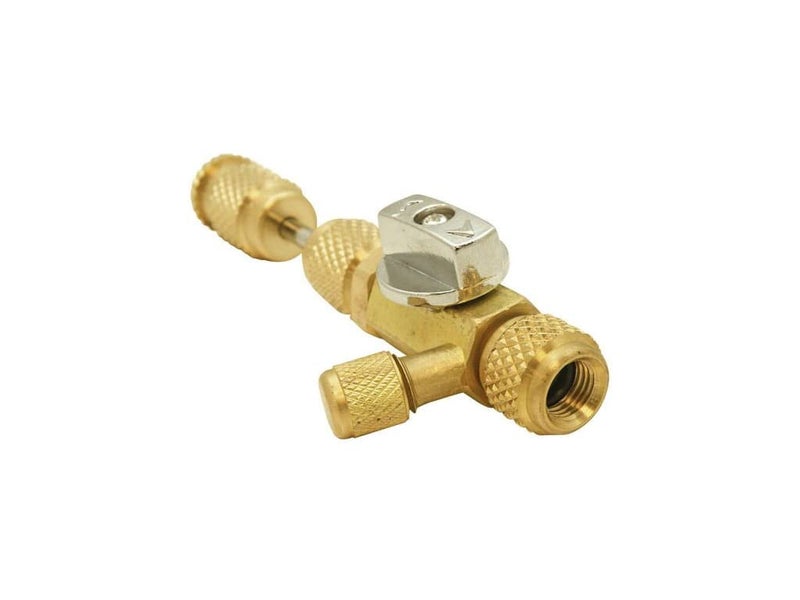 CPS TLVCS 1/4" SAE Valve Core Tool | Remover/Installer with Side Port for Vacuum Gauge Connection | Fast and Easy Valve Core Replacement - Image 3