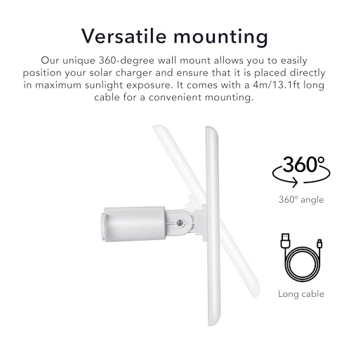 Wasserstein Solar Panel Compatible with Ring Spotlight Cam/Plus/Pro Battery, Stick Up Cam/Pro & Outdoor Cam Plus Battery - Continuous Power for Ring Surveillance Camera (2-Pack, White) - Image 4