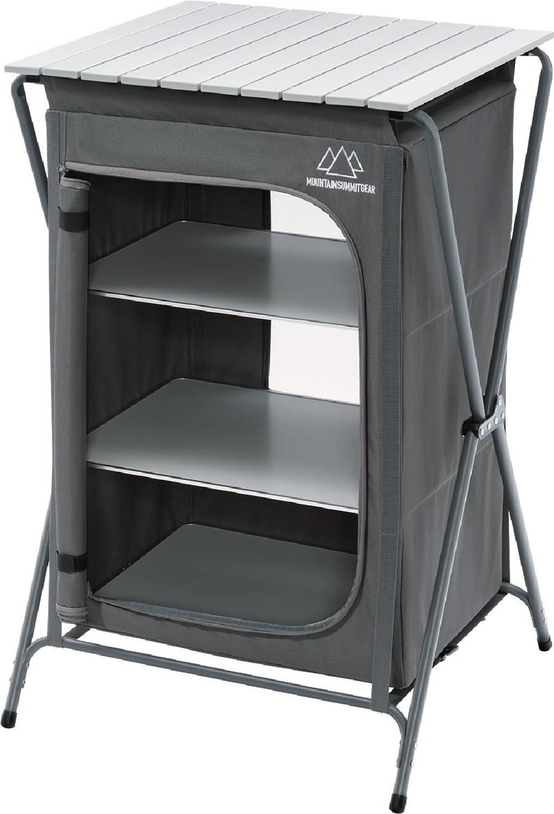 MOUNTAIN SUMMIT GEAR Foldable Roll Top Camping Pantry and Table, Made by Caddis Sports - Image 1