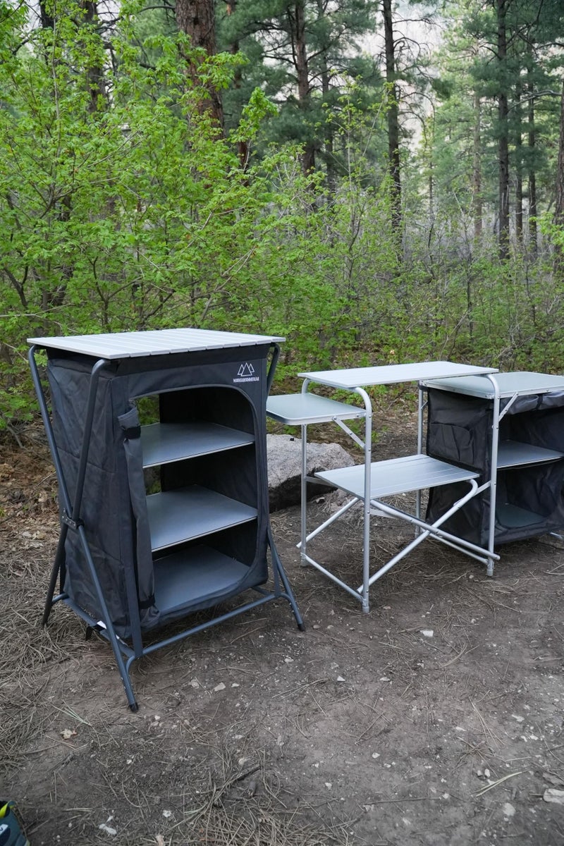 MOUNTAIN SUMMIT GEAR Foldable Roll Top Camping Pantry and Table, Made by Caddis Sports - Image 4