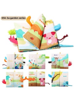 Generic Source Manufacturers 21 0-3 Year Old Baby Cloth Book Animal Tail Cloth Book Early Education Ha Ha Mirror Desk Calendar Cloth Book Toys-color:056-3A Garden Tail Cloth Book 54G-Specifications:Our Supports Labeling  - Image 1
