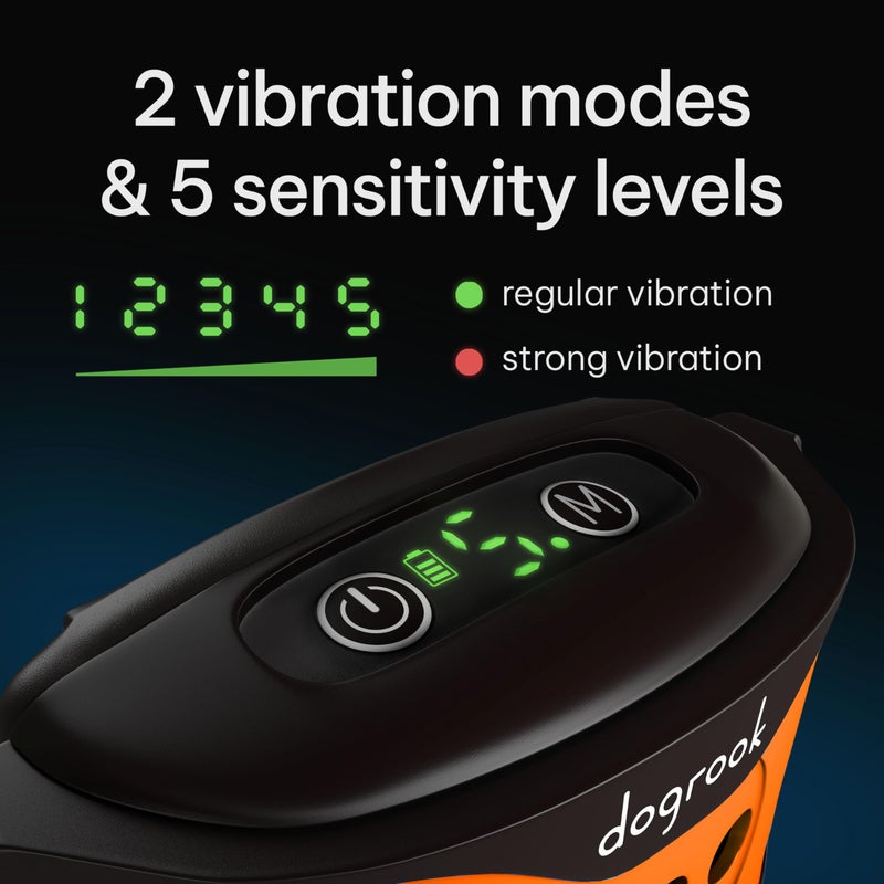 DogRook Rechargeable Dog Bark Collar | Smart Collar for Dog Training | Beep & Vibration | No Shock | No Bark Collar | Anti Bark Collar for Dogs | Anti Barking Collar for Dogs - Large, Medium, Small - Image 4