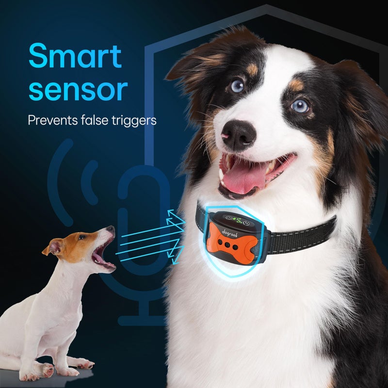 DogRook Rechargeable Dog Bark Collar | Smart Collar for Dog Training | Beep & Vibration | No Shock | No Bark Collar | Anti Bark Collar for Dogs | Anti Barking Collar for Dogs - Large, Medium, Small - Image 3