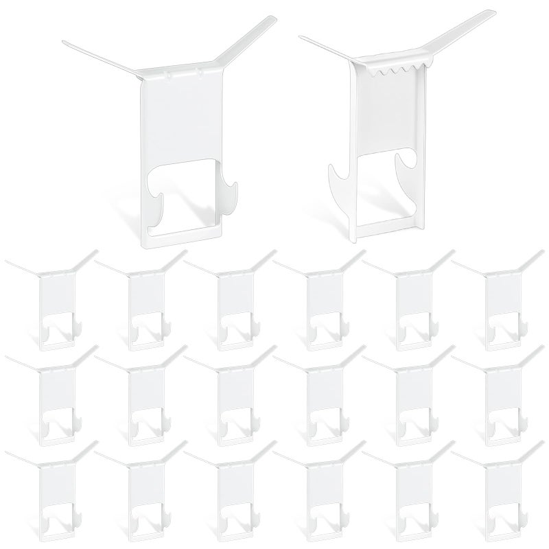 Hicarer 10 Pcs Brick Wall Hangers Clips no Drill Outdoor for Hanging Christmas Lights Stocking Holders Steel Picture Decoration Hanger Fastener for Fireplace White - Image 2
