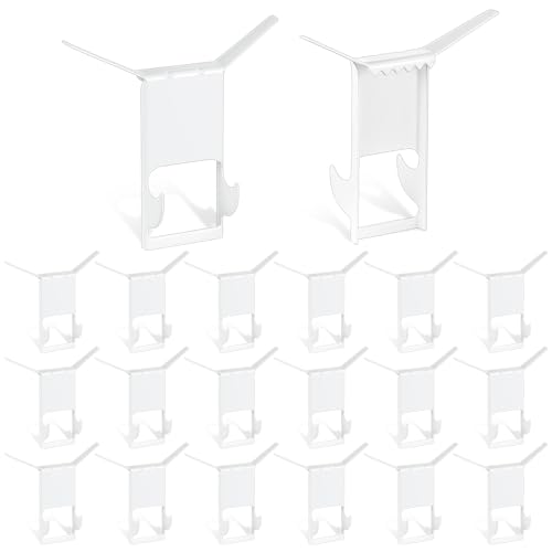 Hicarer 10 Pcs Brick Wall Hangers Clips no Drill Outdoor for Hanging Christmas Lights Stocking Holders Steel Picture Decoration Hanger Fastener for Fireplace White - Image 1
