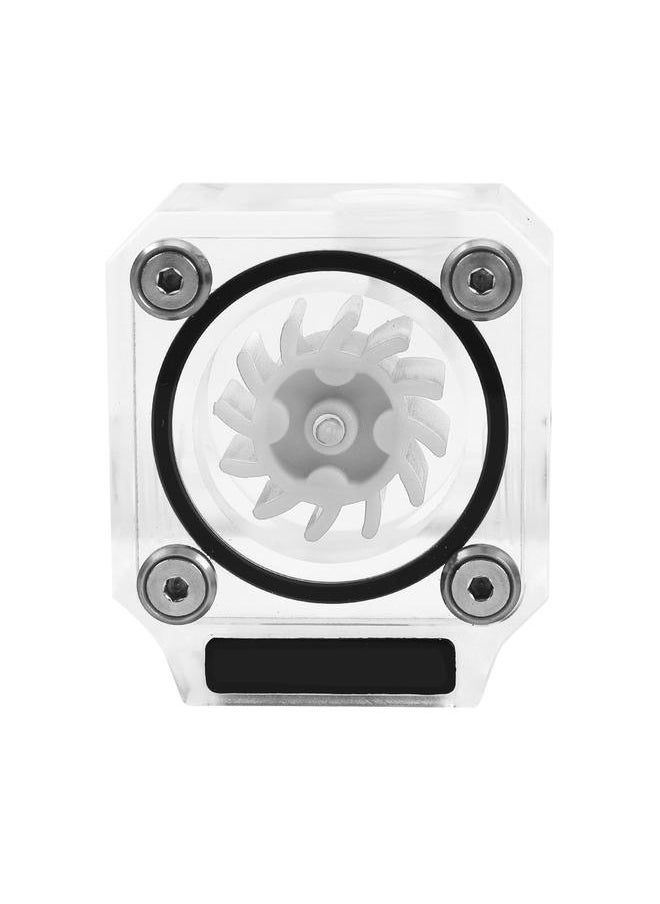 Thoraya G1/4" Thread Water Cooling Flow Meter Indicator 3-Way for PC Water Cooling System Acrylic White  - Image 1