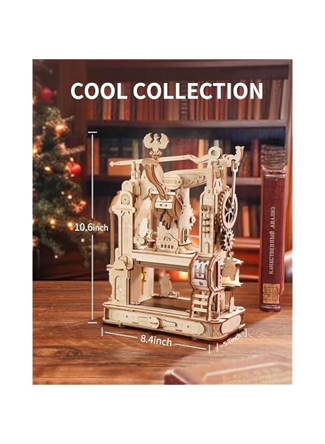 3D Puzzle for Adults, Wooden Puzzles Classic Printing Press Model Building Kits, DIY Wood Crafts Cool Toys for Birthday, STEM Hobbies for Women Men (LK602) - Image 5