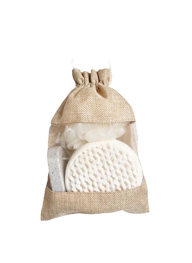 3-Piece Bath Gift Set – Includes a foot pumice stone, exfoliating bath pouf, and body scrub towel – everything needed for a refreshing and deep cleansing shower routine. - Image 5