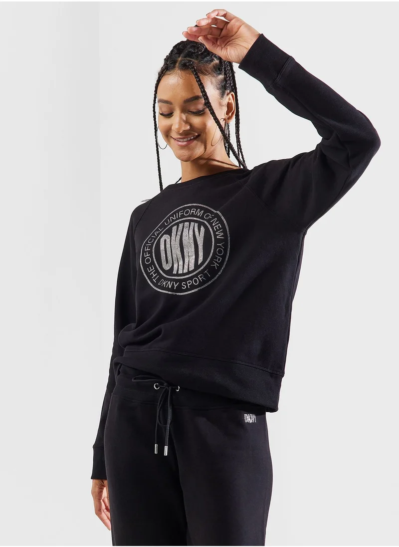 DKNY Sport Crew Neck Logo Sweatshirt