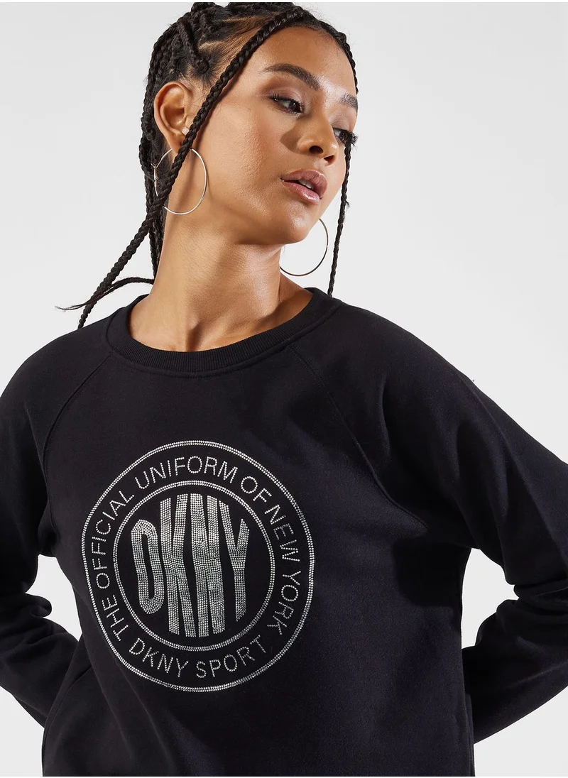 DKNY Sport Crew Neck Logo Sweatshirt