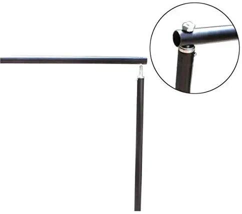 VTS Curtain Rods with Conversion Adopder Convert The Light Stand into a Backgound, Backdrop System 2.25Feet Each Rod 4Pcs Set with Carry Bag - Image 3
