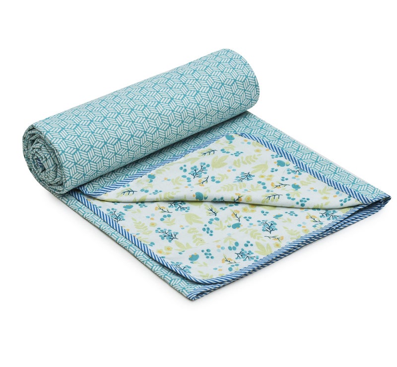 RRC Cotton Reversible Dohar Single Bed, Soft Lightweight Bed Blanket, AC Dohar Blanket for Summers/Winter 57X87(Inches) Flannel Dohar Throws for Bed - Image 4