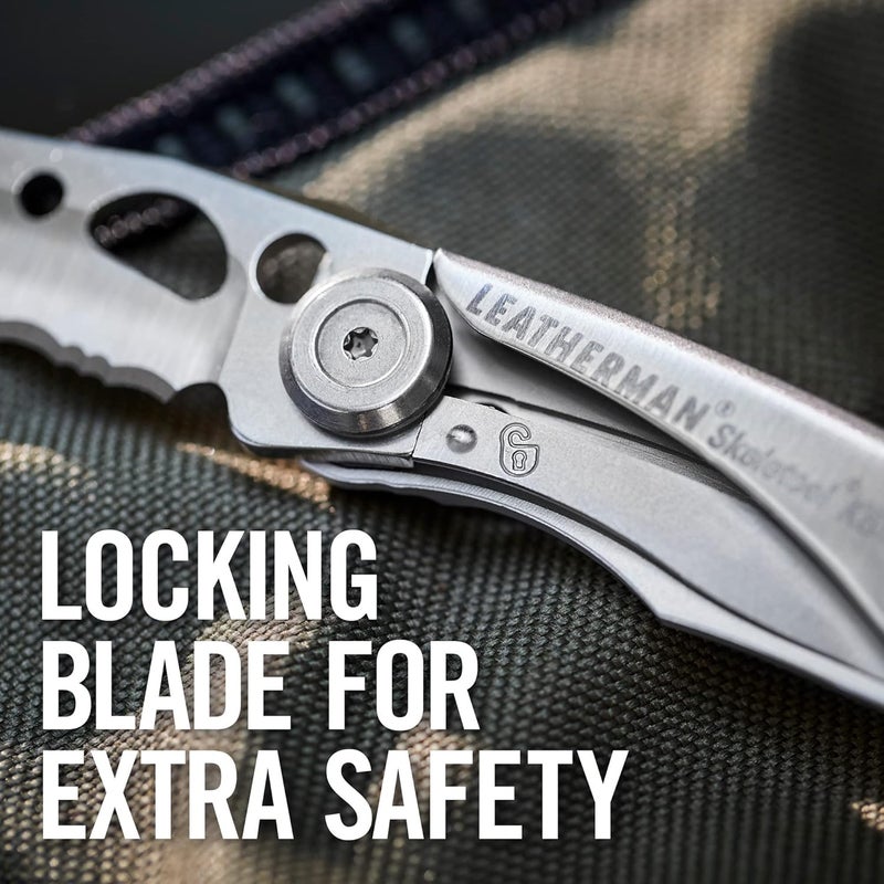 LEATHERMAN أداة متعددة الاستخدامات Skeletool KBX مع سكين وفتاحة زجاجات، من الفولاذ المقاوم للصدأ - Image 5