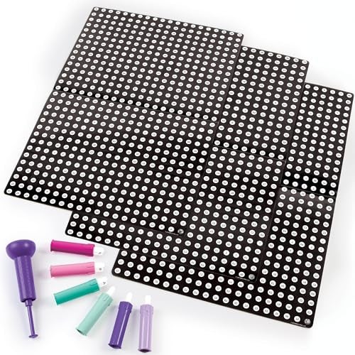 Make It Real اجعلها حقيقية طابع للكشف عن ملصقات النقاط DIY، 1 طابع لكل مجموعة و 3 ملصقات نقاط | مجموعة حرفية، نشاط فني، للفتيات والأطفال من عمر 6 سنوات، أرنب، ضفدع، باندا - Image 3