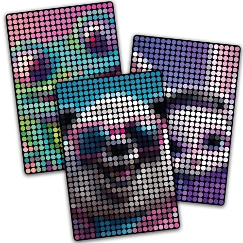 Make It Real اجعلها حقيقية طابع للكشف عن ملصقات النقاط DIY، 1 طابع لكل مجموعة و 3 ملصقات نقاط | مجموعة حرفية، نشاط فني، للفتيات والأطفال من عمر 6 سنوات، أرنب، ضفدع، باندا - Image 4