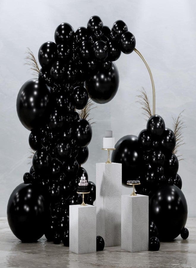 PartyWoo Black Balloons 145 pcs Different Sizes of 18 12 10 5 Inch Black Balloons Arch Kit Garland for Baby Shower Birthday Graduation Casino Gaming Anniversary Race Car Party Decorations Black-Y18 - Image 1