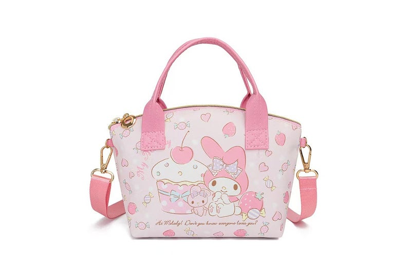 New Cute Cartoon Childrens Leather Shoulder Bag Cosmetic Bag Crossbody Bag Handbag Small Bag Large Capacity Melody