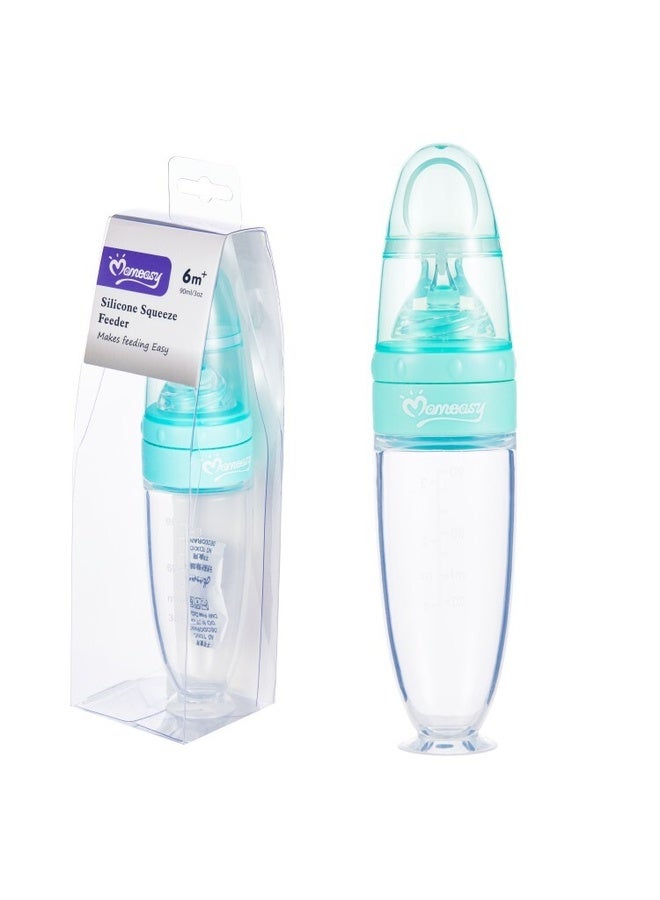 Momeasy 90ml Baby Squeeze Feeder Easy One Hand Feeding 44669 Blue - Image 1