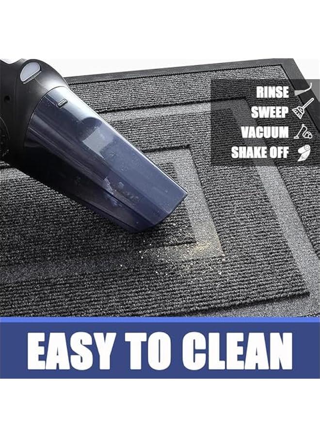 TRASSLE Super Absorbent Moisture Resistant Door Mat,75x45CM Outdoor and Indoor Door Mat Home Welcome Mat, Front Welcome Mat Door Mat Suitable for Front Door, Patio, Hallway, Floor (Black) - Image 3