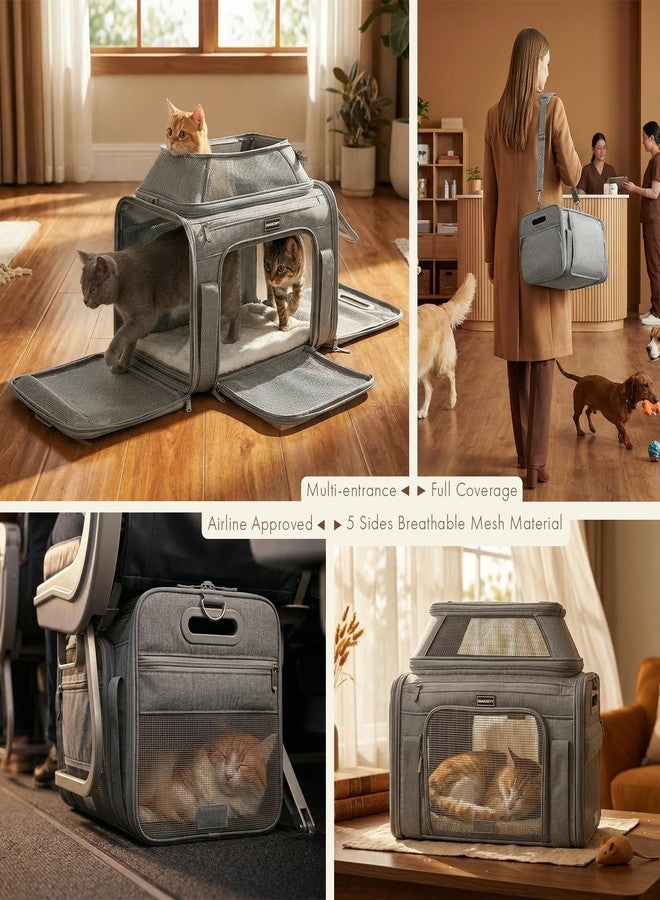 SHARLOVY Top-Expandable Pet Carrier with Treat Pet Window,17x11x9.5 Airline Approved - Image 5