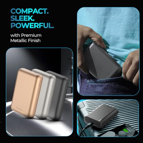 URBN 20000mAh Nano Plus 35W Turbo Fast Charging Power Bank | Compact Pocket-Size | Dual Type-C PD Output | Two-Way Fast Charge | Metallic Finish | 12-Layer Circuit Protection | 1 Year Warranty - Image 3