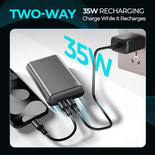 URBN 20000mAh Nano Plus 35W Turbo Fast Charging Power Bank | Compact Pocket-Size | Dual Type-C PD Output | Two-Way Fast Charge | Metallic Finish | 12-Layer Circuit Protection | 1 Year Warranty - Image 5