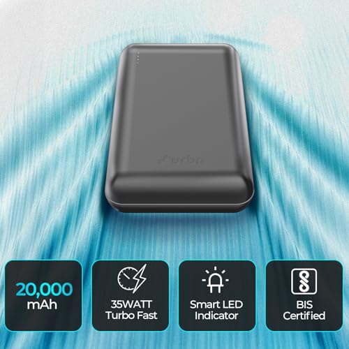 URBN 20000mAh Nano Plus 35W Turbo Fast Charging Power Bank | Compact Pocket-Size | Dual Type-C PD Output | Two-Way Fast Charge | Metallic Finish | 12-Layer Circuit Protection | 1 Year Warranty - Image 2