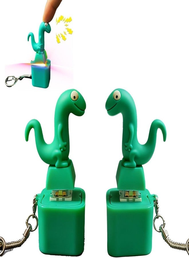 LULUMONIA Lizard Keychain Sound Fidget Toys,Rechargeable Lizard Anxiety Keychain Button with Colorful Light & Sound, Fun Toy, Adults Keyboard Clicker April Fools' Day Prank Gift(2PCS) - Image 1