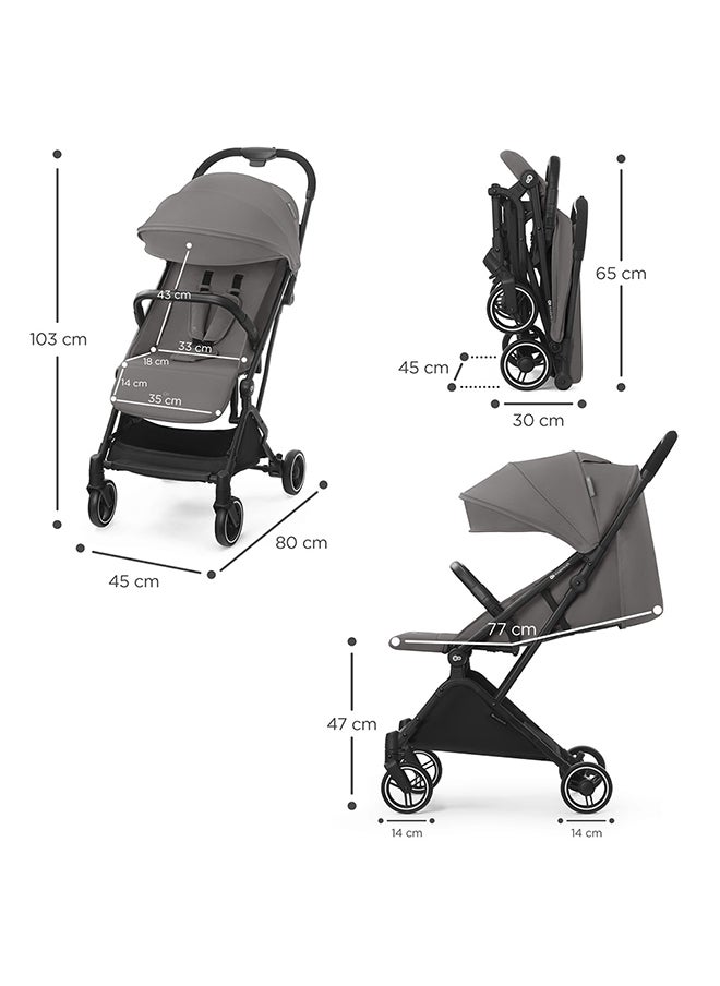 Kinderkraft - 2 in1 Indy2 Lightweight Stroller With Mink Car Seat - Cozy Grey - Image 1