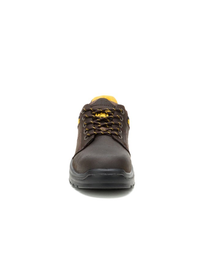 CATERPILLAR حذاء CAT Striver للرجال بواجهة فولاذية – جلد مقاوم للماء، نعل وسط مقاوم للثقب، نعل خارجي مقاوم للانزلاق – بني - Image 3