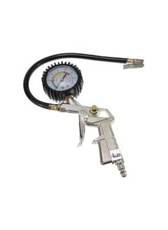 ABBASALI Tyre Pressure Gauge,Tire Pressure Gauge Gun,Air Tire Inflator Dial Gauge With Flexible Hose For Cars&Motorbike 