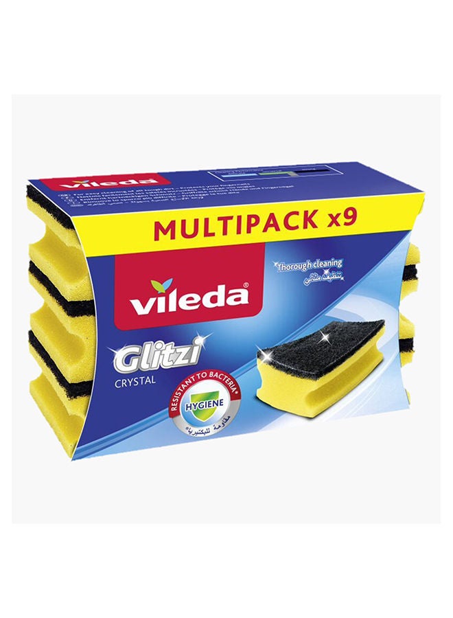 Vileda 9-Piece Glitzi Crystal Sponge Set 12 x 9.6 x 9.6 cm - Image 1