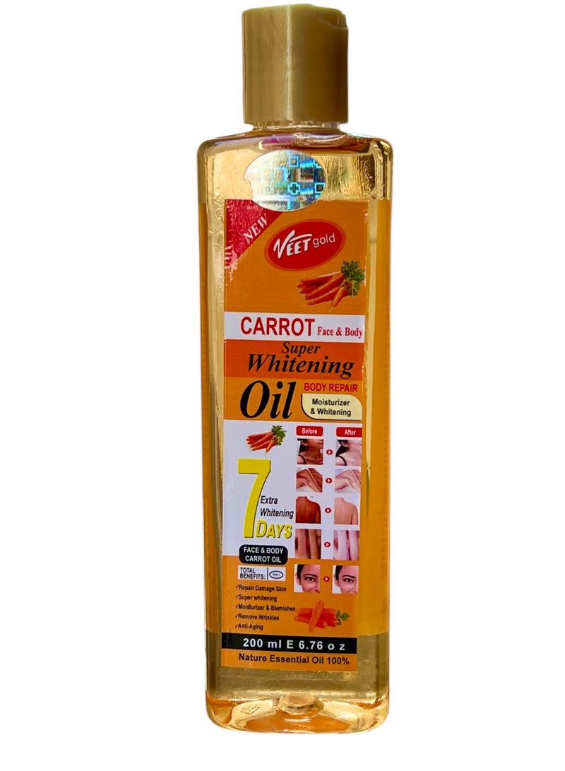 فيت جولد زيت الجزر لتبييض الجسم الفائق 200 مل - Image 1