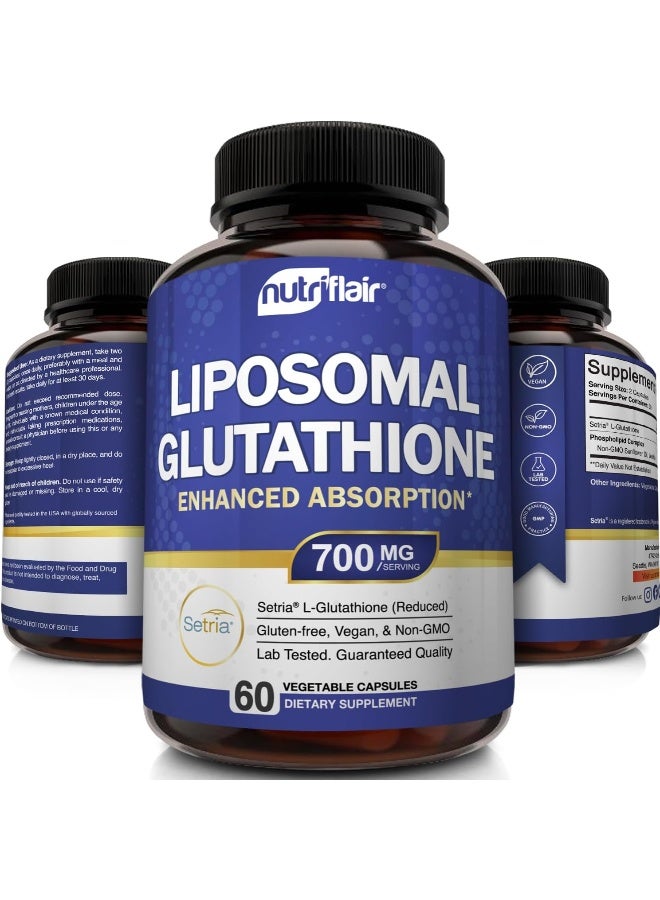 NutriFlair Liposomal Glutathione Supplement (700Mg) - Image 5