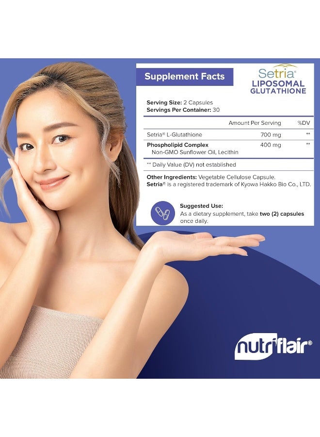 NutriFlair Liposomal Glutathione Supplement (700Mg) - Image 2