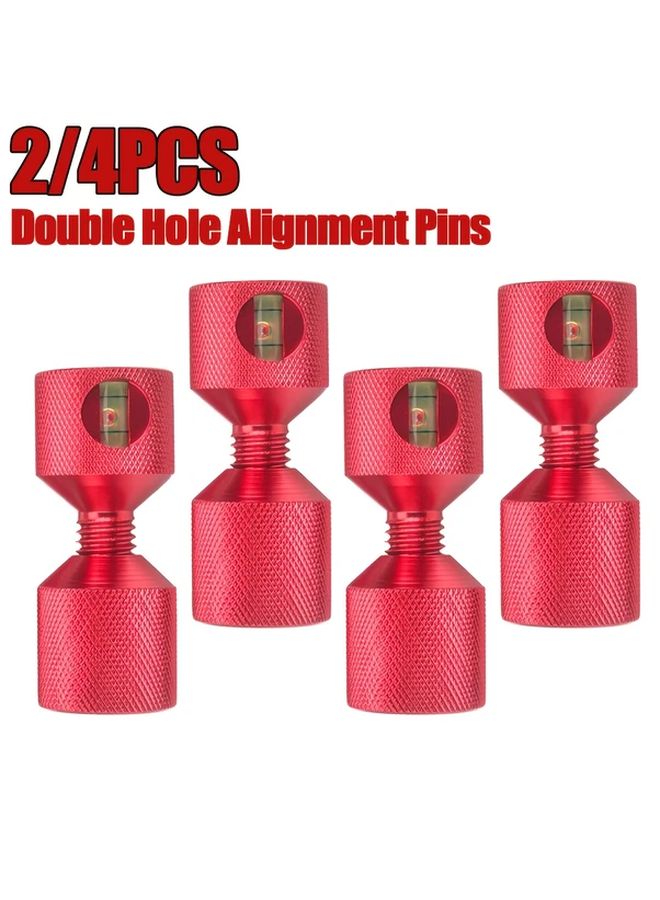 2pcs Aluminum Double Hole Alignment Pins With Horizontal Leveler For Flange Alignment - Image 2