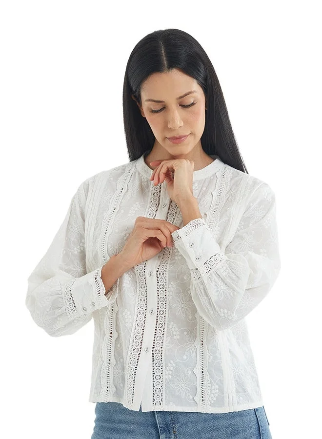Asharae  Women's Full Sleeve Top With Laces Comfortable Material, Breathable Daily Wear, Casual Fashion Outfit, Special Occasion Outfit, Trendy & Chic Apparel for Women | Best Price UAE
