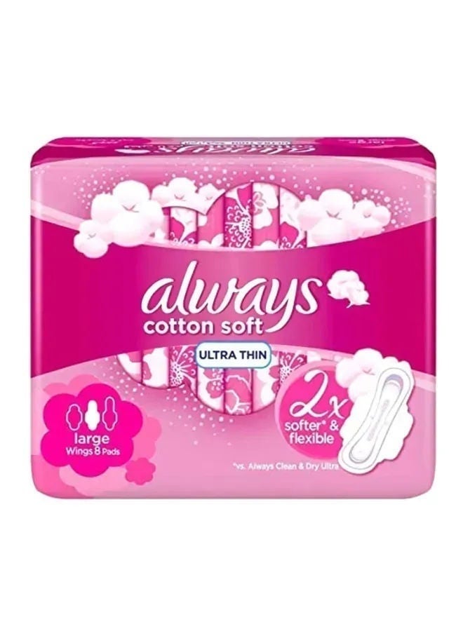 Always Cotton Soft Ultra Thin Sanitary Pads, L