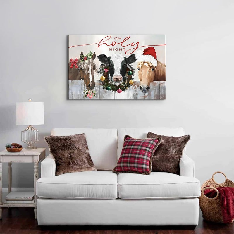 sunfrower Farmhouse Christmas Animal Wall Art - Image 5