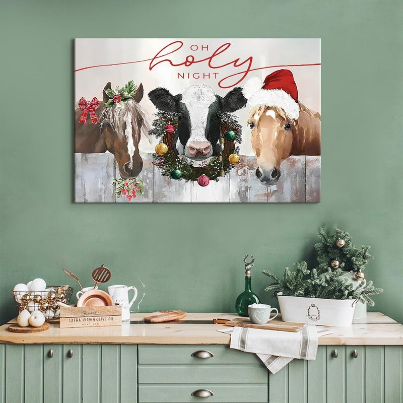 sunfrower Farmhouse Christmas Animal Wall Art - Image 2