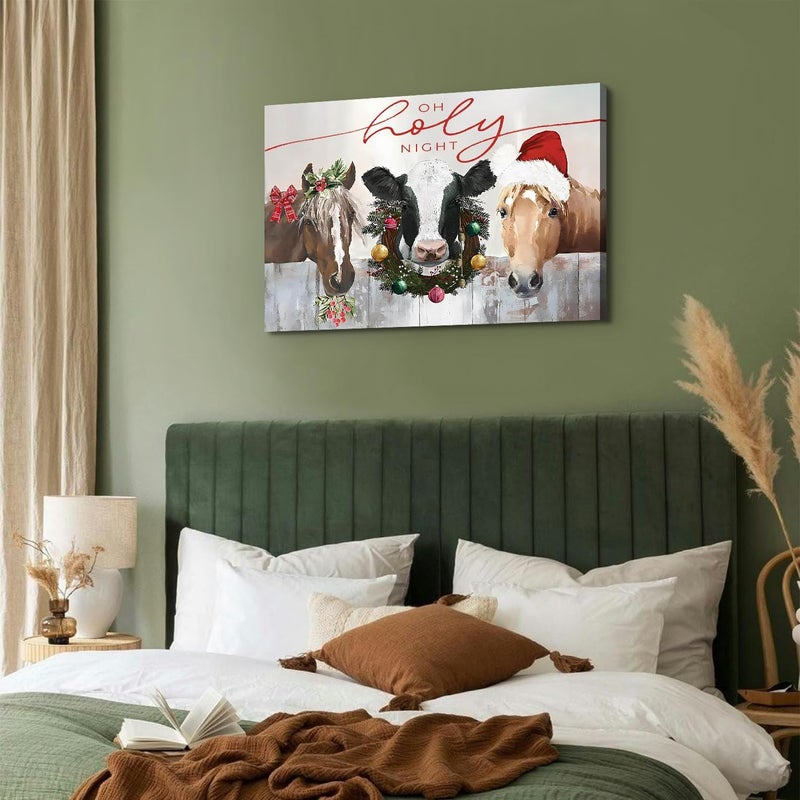 sunfrower Farmhouse Christmas Animal Wall Art - Image 4