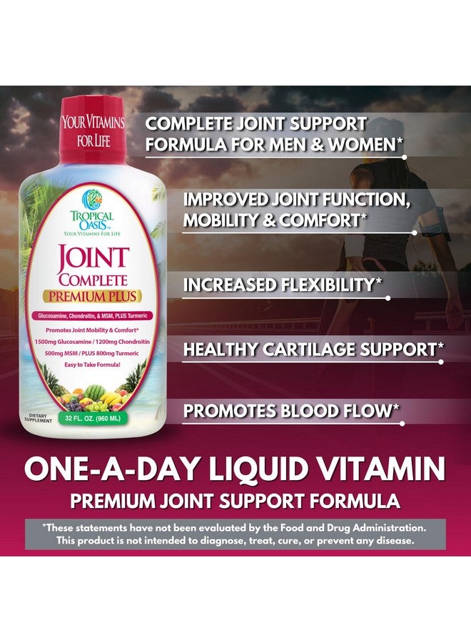 تروبيكال أويسيز Joint Complete Premium Premium Plus - مكمل سائل للمفاصل مع الجلوكوزامين والكوندرويتين وميثيل سلفونيل ميثان بلس 800 مجم من الكركم - أقصى امتصاص 98% - 32 أونصة، 32 جرعة - Image 5