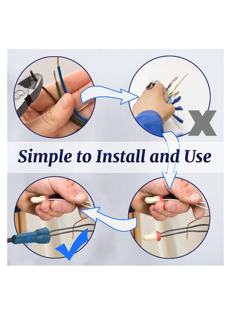 SYOSI Wire Nut Twister Wire Twister Tool Wire Twisting Tool Spin Twisting Wire Connector Socket Wire Twister Tool for Drill and Wire Connector Driver Wire Spin Driver Nut with 1/4" Chuck Blue - Image 3