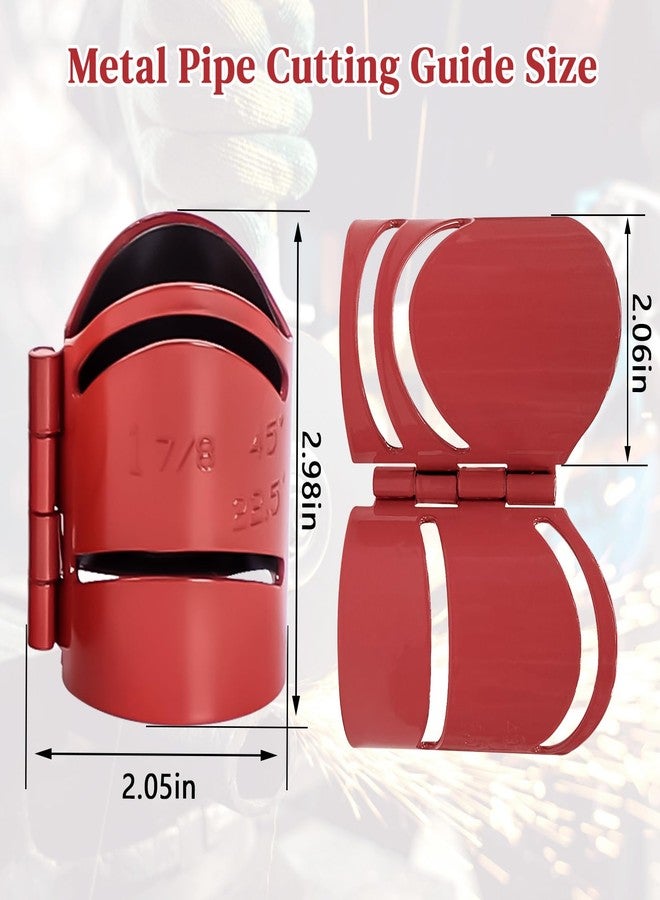 WPL Metal Cutting Guide Kit 1-7/8",Metal Pipe Cutting Guide,Pipe Saddle Template Cutting Guide,Pipe Cutting Guide Tool Saddle Cuts at 45°, 90°, 22.5° (1 Pack) - Image 2