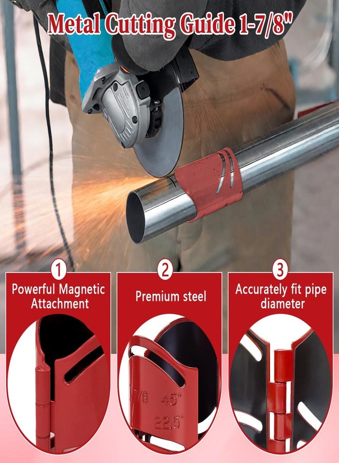 WPL Metal Cutting Guide Kit 1-7/8",Metal Pipe Cutting Guide,Pipe Saddle Template Cutting Guide,Pipe Cutting Guide Tool Saddle Cuts at 45°, 90°, 22.5° (1 Pack) - Image 3
