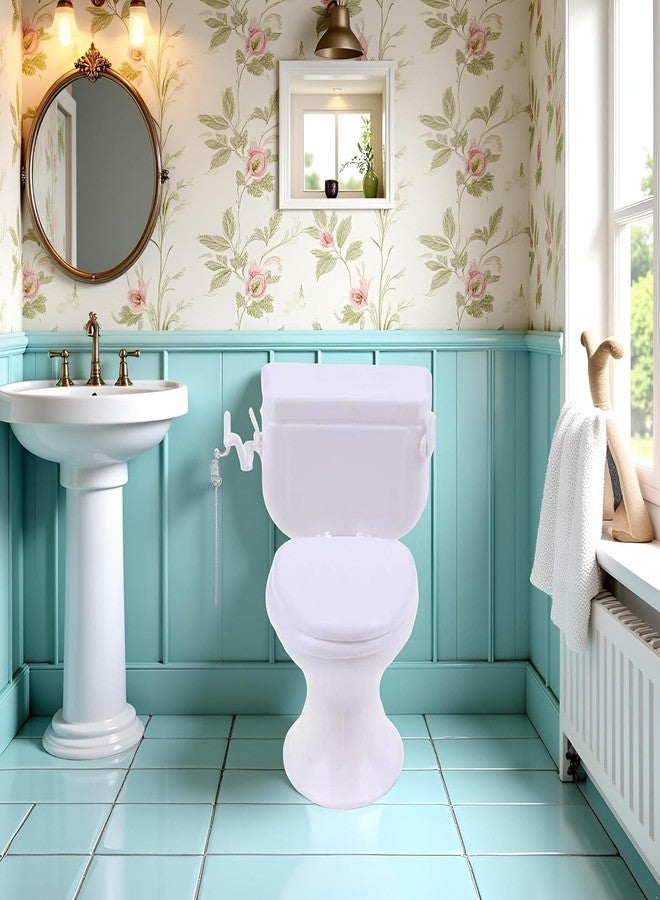 GOUDOGEDC 1:12 Scale Miniature Bathroom Toilet - Realistic Dollhouse Furniture for DIY Crafts, Dioramas and Architectural Models - Image 2