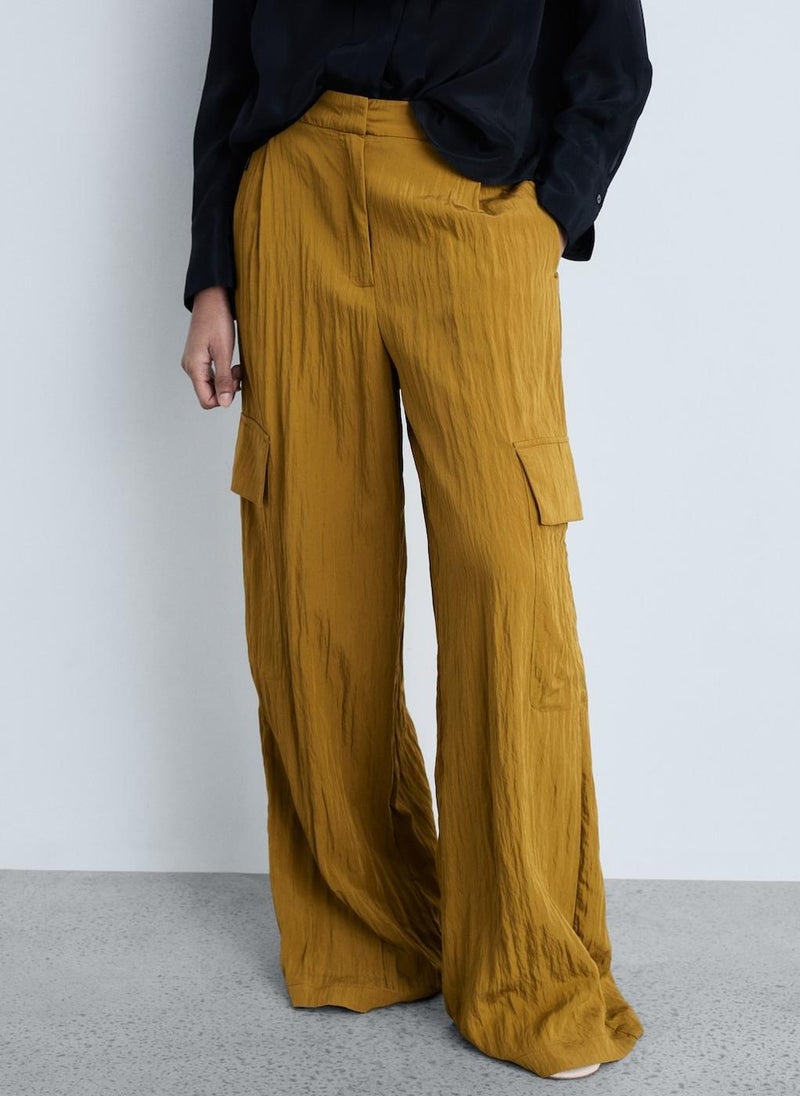 MANGO Textured Cargo Trousers  - Image 1